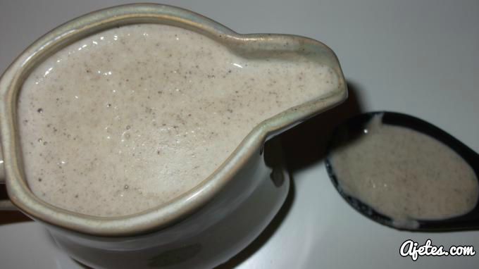 salsa de champiñones con nada